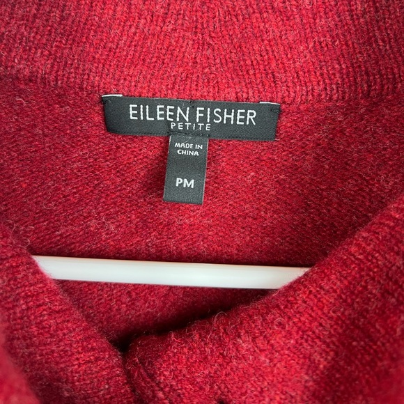 Eileen Fisher 100% Wool Sweater Size Petite Medium - Picture 10 of 11